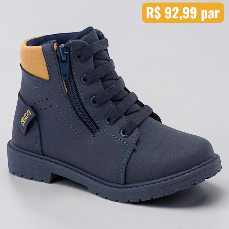 Bota Masculina Infantil Klin Marinho - Caixa com 6 pares - Atacado 4
