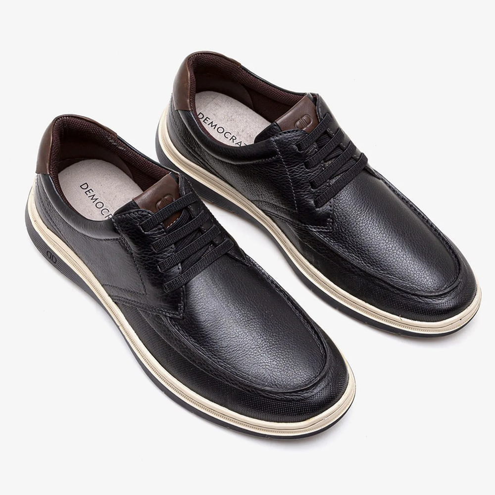 Sapato Masculino Democrata Easy Leave Preto - Caixa com 6 pares - Atacado
