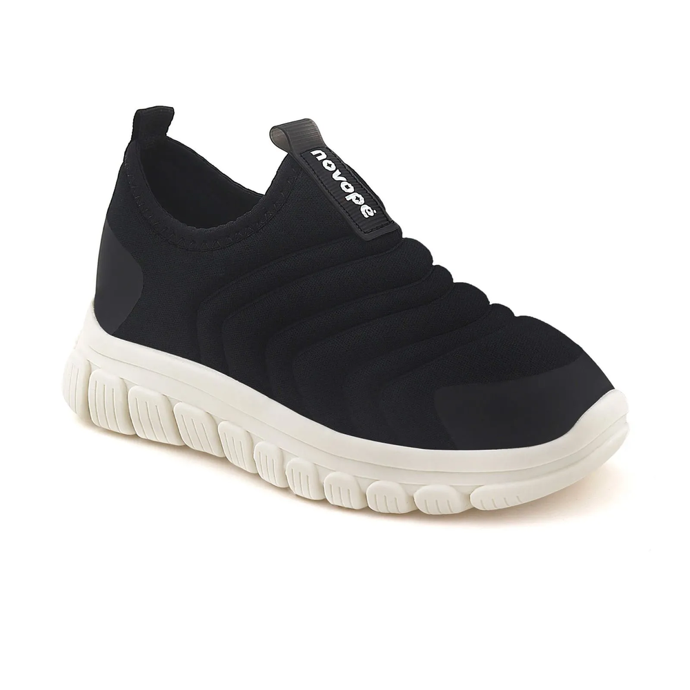 Tênis Infantil Novopé Soft Tech - Caixa com 8 pares - Preto/Off White - Atacado 