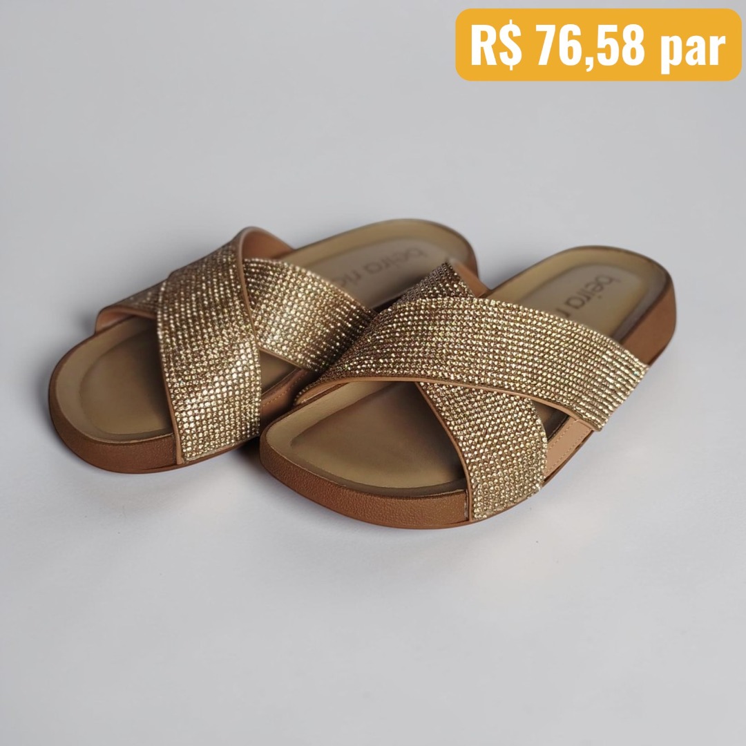 Sandália Feminina Birken Beira Rio Nude - Caixa com 8 pares - Atacado 1