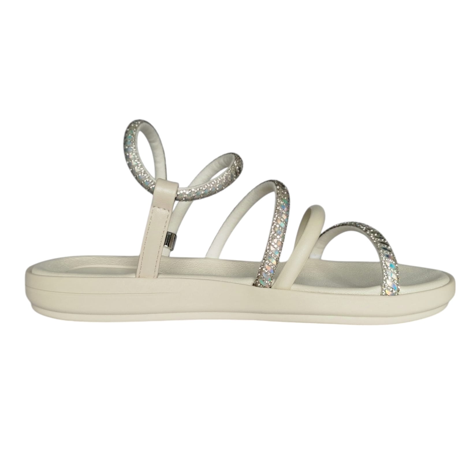 Sandália Moleca Caixa C/12 (34-40) 5525.104 Branco/Cristal/Prata H/B OFF 99075 1