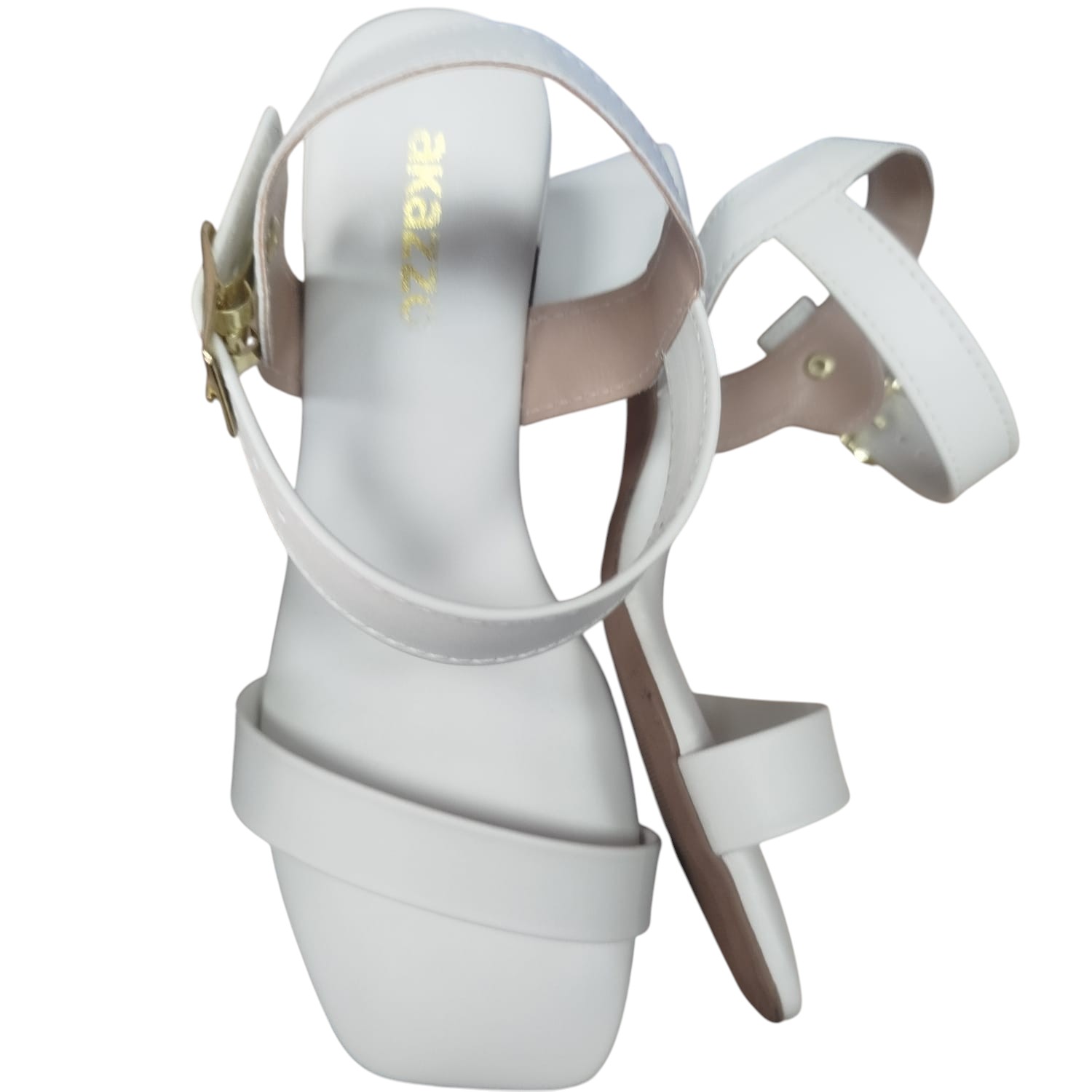 Sandália Feminina Akazzo Branco 4149SE - Caixa com 12 pares - Atacado 1