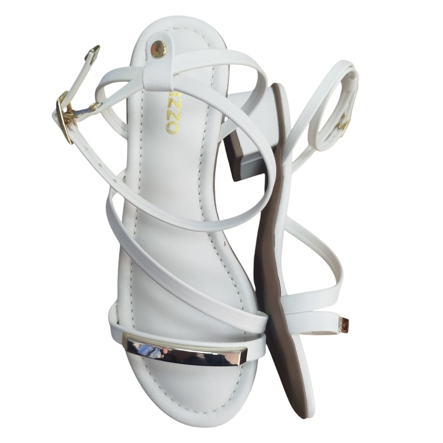 Sandália Feminina Akazzo Branco 4060YE - Caixa com 12 pares - Atacado 1