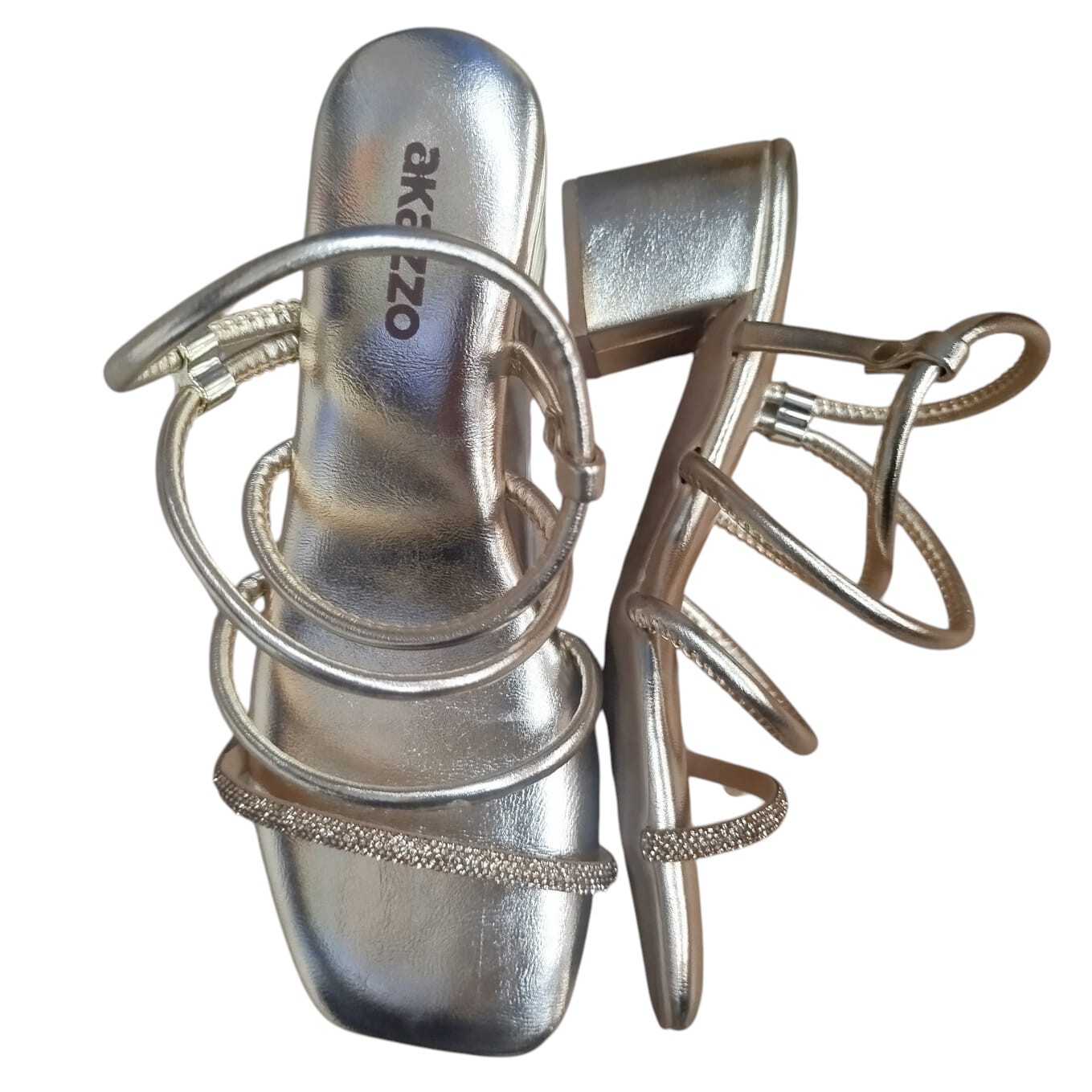 Sandália Feminina Akazzo Dourado 4168SE - Caixa com 12 pares - Atacado 1