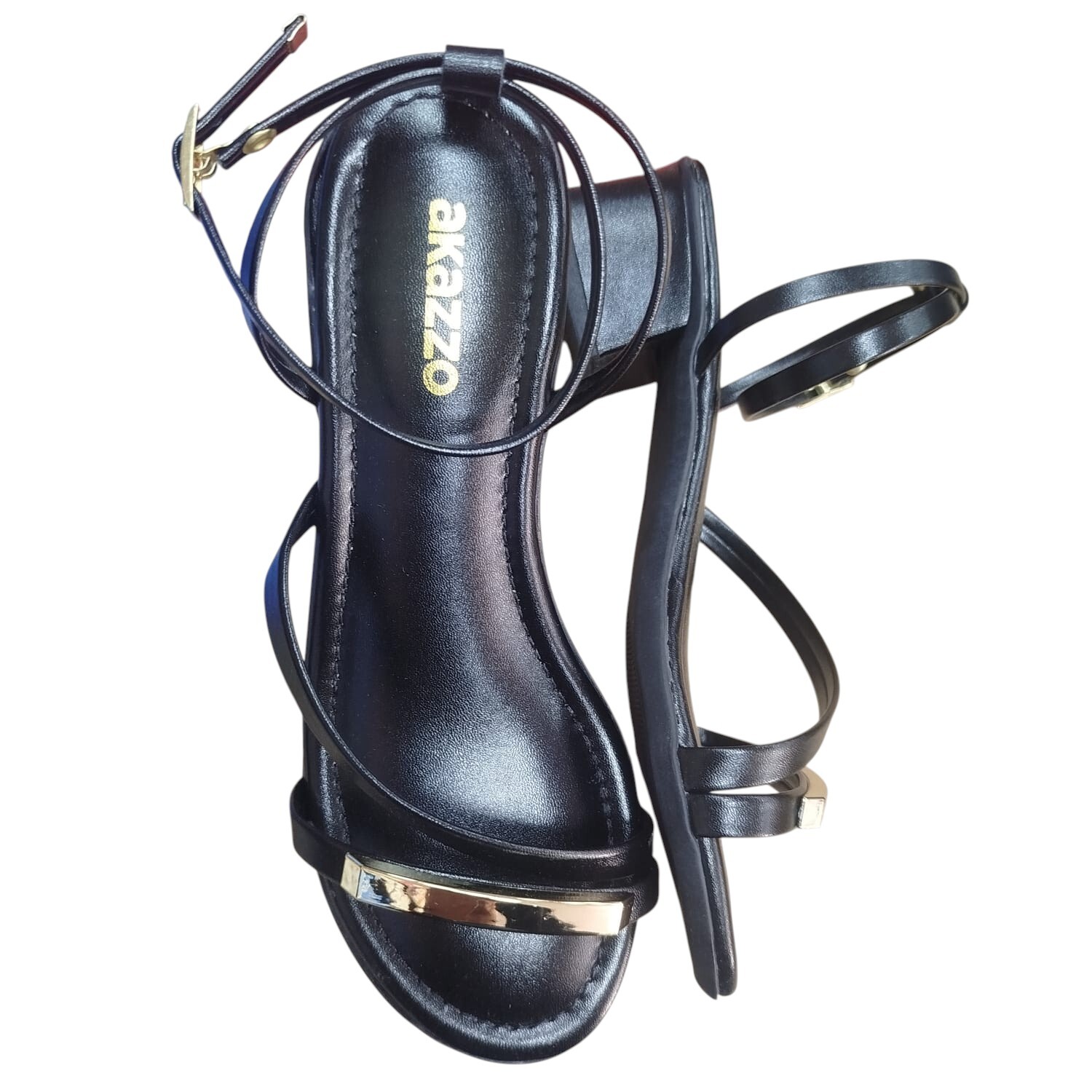 Sandália Feminina Akazzo Preto 4060Y - Caixa com 12 pares - Atacado 1