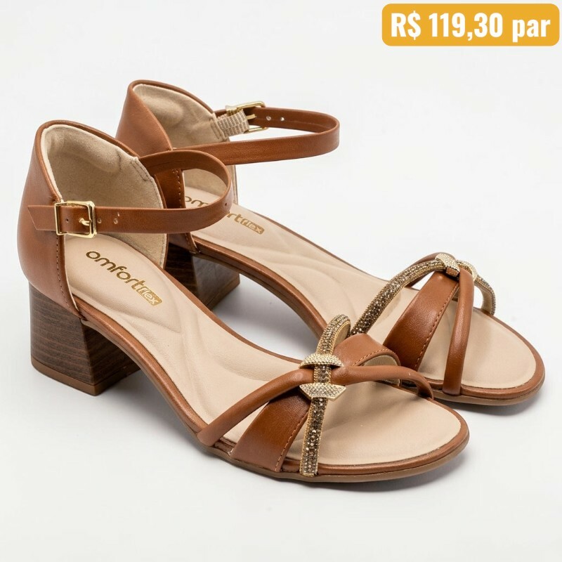 Sandália Feminina ComfortFlex Marrom 25-56408 1