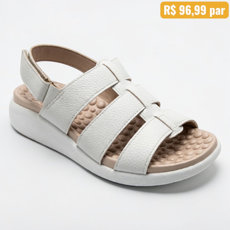 7206.205 Sandália Feminina Modare Branco - Caixa com 12 pares - Atacado 1