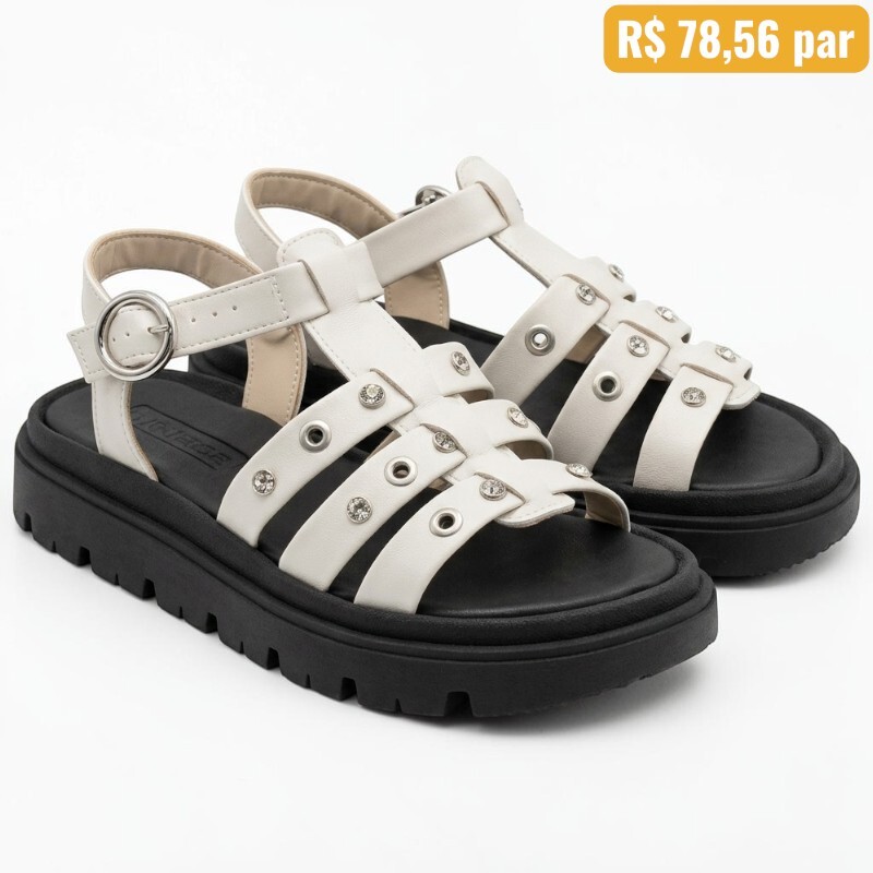 Sandalia Feminina Moleca Brancio 5504.115.9569 - Caixa com 6 pares - Atacado 1