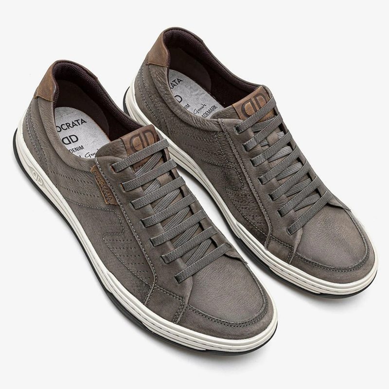 151401-004 39/42 Sapatênis Masculino Democrata Denim Jay Cinza - Caixa com 6 pares - Atacado 2