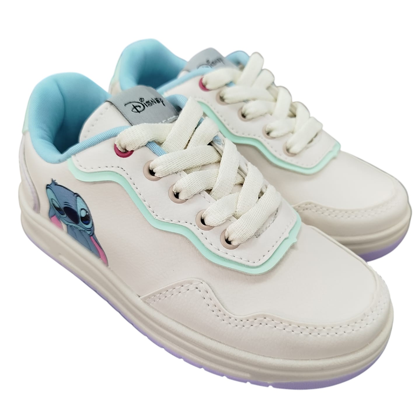DST04KR 28/33 Tênis Infantil Disney Stitch Branco/Azul - Caixa com 6 pares - Atacado 3