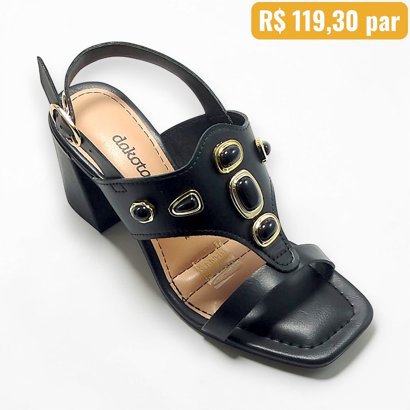 Sandália Feminina Dakota Preto Y9801 1