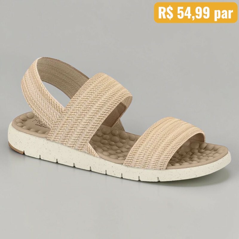 Sandália Feminina Modare Creme - Caixa com 12 pares - Atacado 1