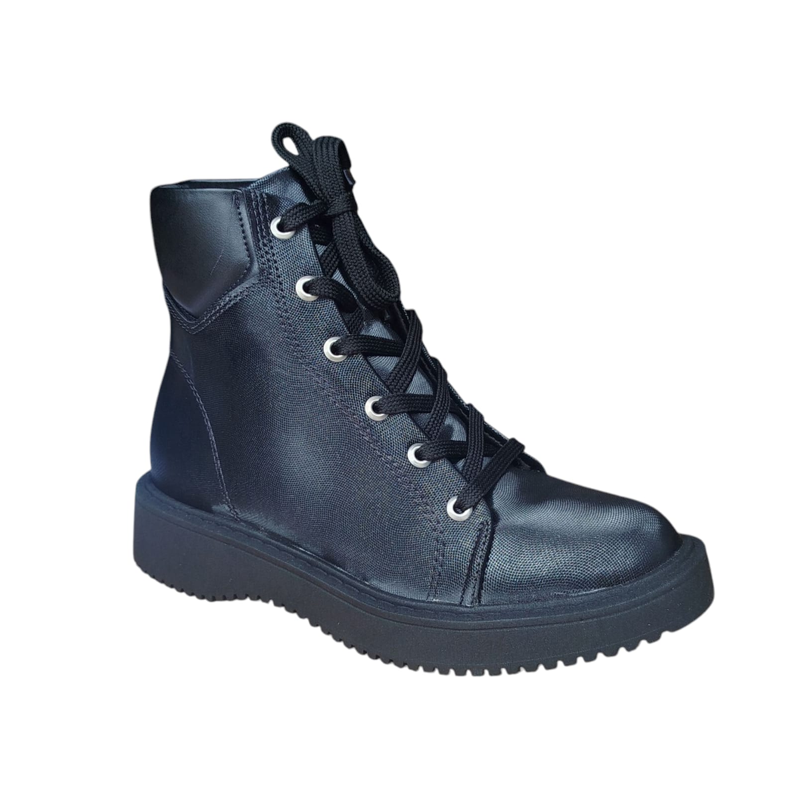 Bota Moleca Coturno Caixa C/6 (34-37) Cor-34115 Preto Prata 1