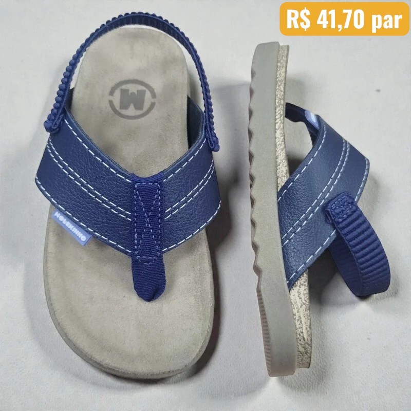 Chinelo Infantil Molekinho Marinho - Caixa com 12 pares - Atacado 1