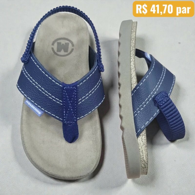 Chinelo Infantil Molekinho Marinho - Caixa com 12 pares - Atacado 1