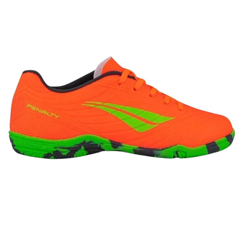 Chuteira Futsal PENALTY Caixa C/6 (33-35) 3330 Laranja/Verde 1