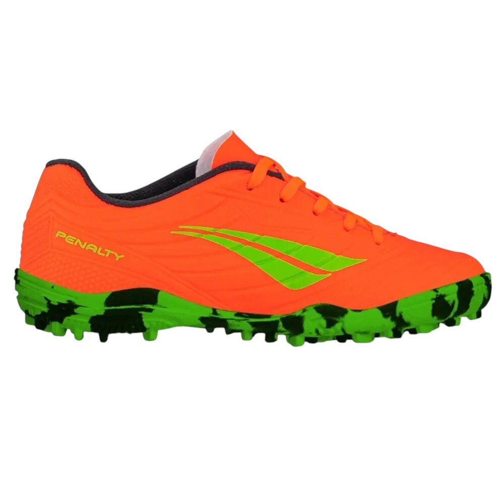 Chuteira Society PENALTY Caixa C/6 (31-34) 3330 Laranja/Verde 1