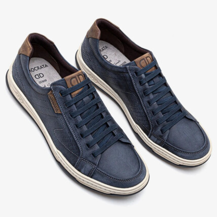 Sapatênis Masculino Democrata Denim Jay Azul - Caixa com 6 pares - Atacado 2