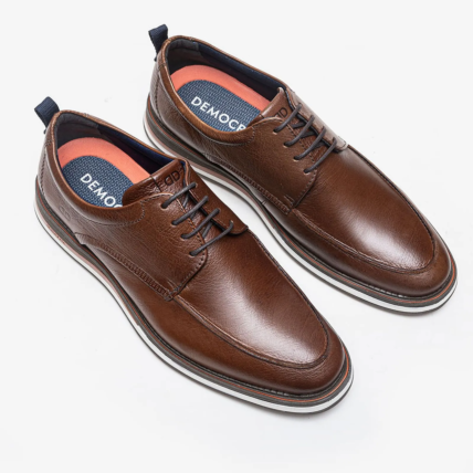 Sapato Masculino Democrata Metropolitan Type Conhaque - Caixa com 6 pares - Atacado 2