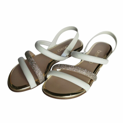 Sandália Beira Rio Caixa C/8 (34-37) 8367.641 Branco 99/Cristal 24585 1