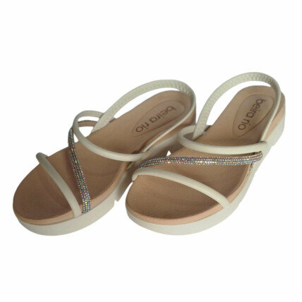 Sandália Beira Rio Caixa C/8 (35-39) 8387.530 Branco Off/Auro Boreal 93897 1