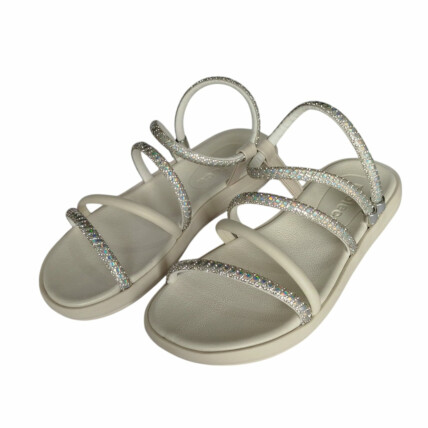 Sandália Moleca Caixa C/12 (34-40) 5525.104 Branco/Cristal/Prata H/B OFF 99075 1