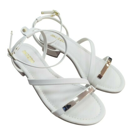 Sandália Feminina Akazzo Branco 4060YE - Caixa com 12 pares - Atacado 1