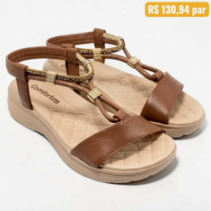 Sandália Feminina ComfortFlex Nude 25-43406 1