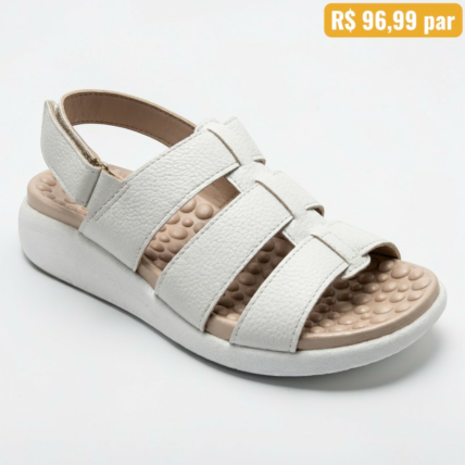 7206.205 Sandália Feminina Modare Branco - Caixa com 12 pares - Atacado 1