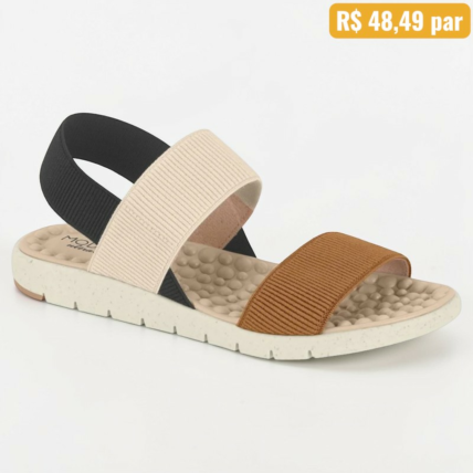 7162.206 Sandália Feminina Modare Camel - Caixa com 12 pares - Atacado 1