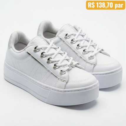 Têinis Feminina Ramarim Branco/Prata 25-97202 1