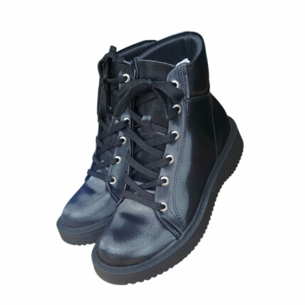 Bota Moleca Coturno Caixa C/6 (34-37) Cor-34115 Preto Prata 1