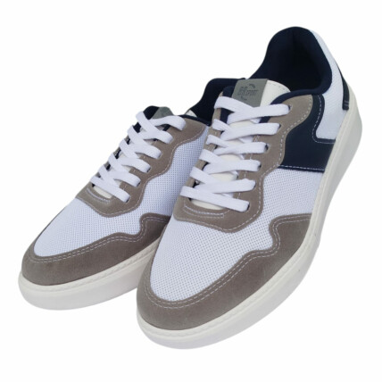 Tênis BRsport Caixa C/12 (37-42) Cor-Branco/Cinza/Marinho 1