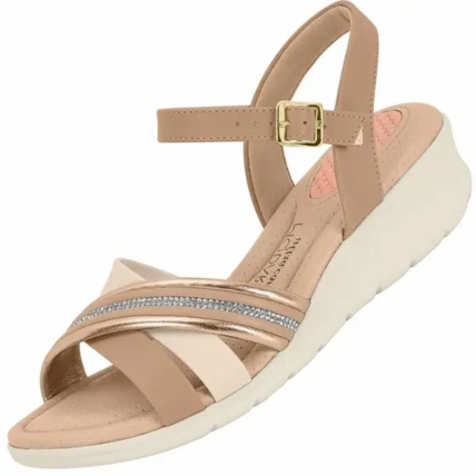 Sandália Modare Caixa C/8 (34-40) 7190.102 Ouro Rosado/Nude/Cristal 98402 1