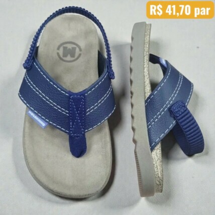 Chinelo Infantil Molekinho Marinho - Caixa com 12 pares - Atacado 1