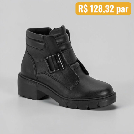 Coturno Feminino Beira Rio Preto - Caixa com 8 pares - Atacado 1