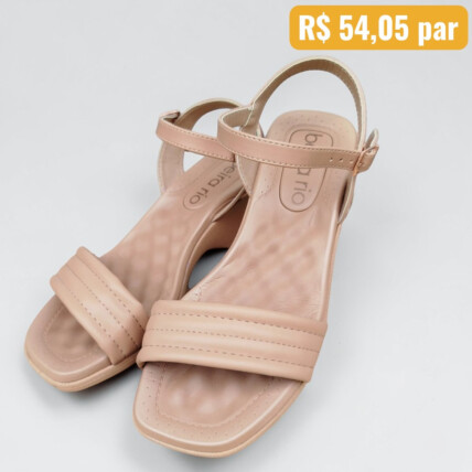 Sandália Feminina Beira Rio Nude - Caixa com 12 pares - Atacado 1