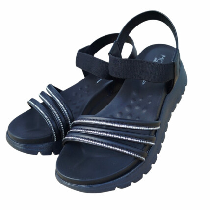 Sandália Modare Caixa C/8 (33-39) Cor-86141 Preto/Preto/Cristal 1