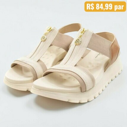 Sandália Feminina Modare Bege - Caixa com 12 pares - Atacado 1