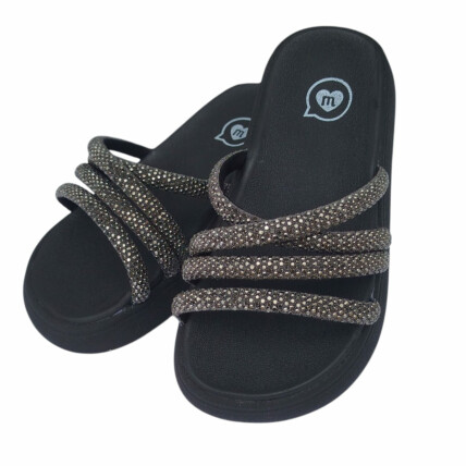 Sandália Molekinha Caixa C/12 (26-33) Cor-88882 Black Diamond/Black 1