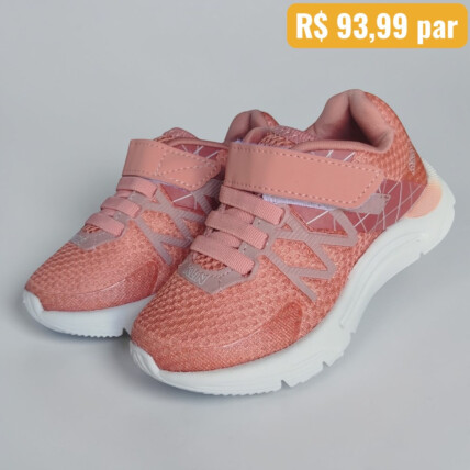 Tênis Feminino Infantil Klin Coral - Caixa com 6 pares - Atacado 1