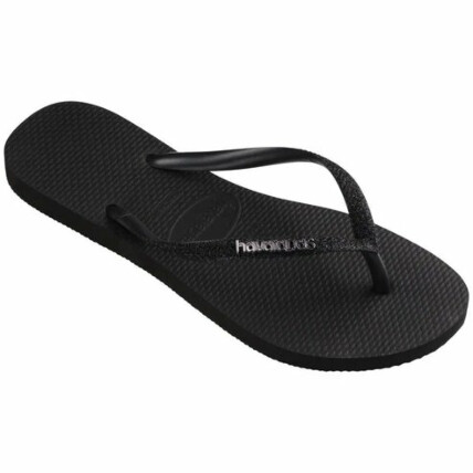 Chinelo Havainas Slim Glitter Feminino - Caixa com 12 pares - Preto - Atacado 1