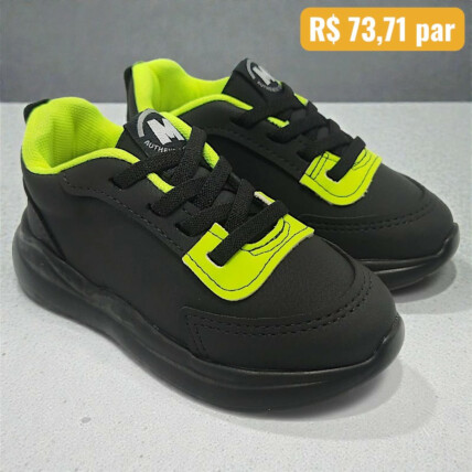 2641.107.13958.62700 21/26 Tênis Infantil Molekinho Preto - Caixa com 8 pares - Atacado 1