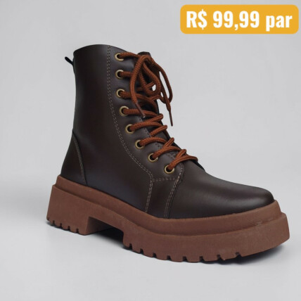 Coturno Feminino Isabela Castelani Café - Caixa com 6 pares - Atacado 1