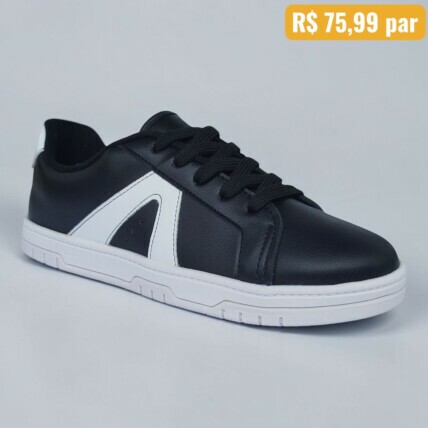 Tênis Feminino Infantil Molekinha Preto - Caixa com 12 pares - Atacado 1