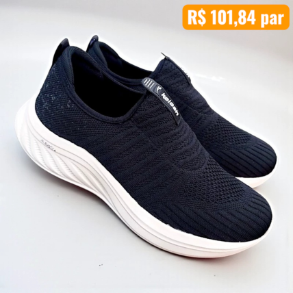 Tênis Masculino Kolosh Preto - Caixa com 6 pares - Atacado 1