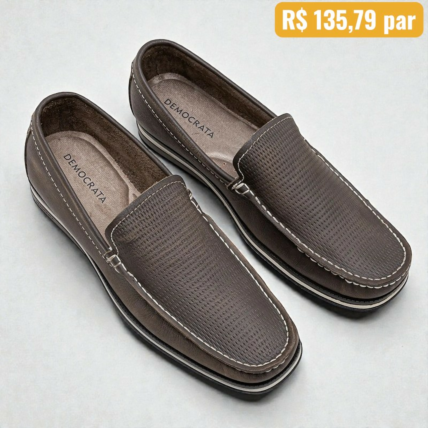Mocassim Masculino Democrata Easy Ted Smoke 1