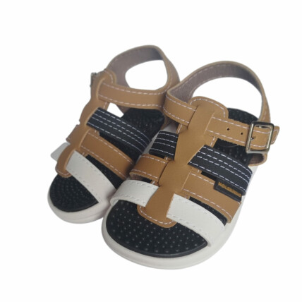 Sandália Molekinho Caixa C/12 (19-26) Cor-100011 Caramelo/Preto/Branco 1