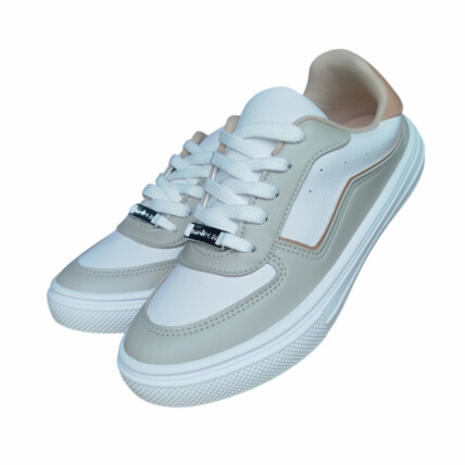 Tênis Feminino moleca Caixa C/8 (34-39) Cor-BRANCO/CINZA/NUDE 1