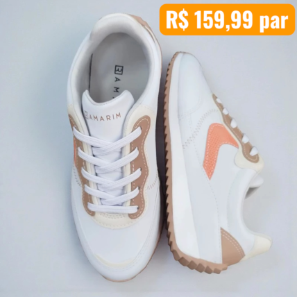 Tênis Feminino Ramarim Branco - Caixa com 9 pares - Atacado 1